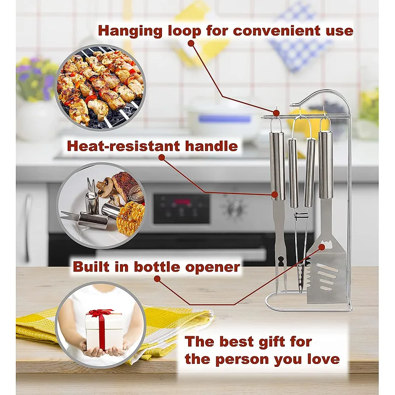 20PCS Grill Accessories Set BBQ Grill Tool Sets BBQ Accessories Set